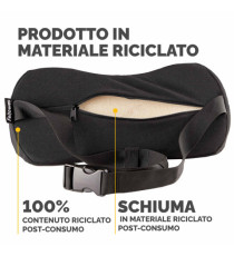 Cuscino Lombare Breyta - 17 x 35 x 6 cm - in tessuto - nero - Fellowes