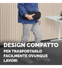 Cuscino Lombare Breyta - 17 x 35 x 6 cm - in tessuto - nero - Fellowes