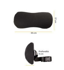 Cuscino Lombare Breyta - 17 x 35 x 6 cm - in tessuto - nero - Fellowes