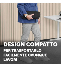 Cuscino Lombare Breyta - 17 x 35 x 6 cm - in tessuto - nero - Fellowes