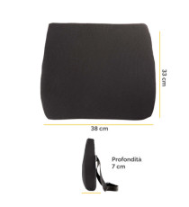 Cuscino Lombare Confort Breyta - 33 x 38 x 9 cm - in tessuto - nero - Fellowes