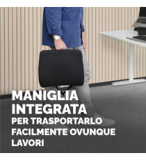 Cuscino Lombare Confort Breyta - 33 x 38 x 9 cm - in tessuto - nero - Fellowes