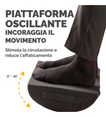 Cuscino Poggiapiedi Breyta - 10 x 45 x 30 cm  - nero - Fellowes