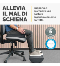 Cuscino Poggiapiedi Breyta - 10 x 45 x 30 cm  - nero - Fellowes