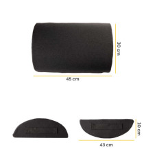 Cuscino Poggiapiedi Breyta - 10 x 45 x 30 cm  - nero - Fellowes