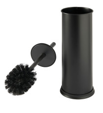 Portascopino Vic - diametro 9,5 cm - altezza 40 cm - acciaio inox - nero satinato - Perfetto