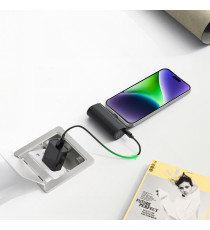 Power bank compatto Blue Star W0556P con connettore lightning integrato 5000mAh 2.1A ricarica rapida, piccolo tascabile Power bank compatto Blue Star W0556P con connettore lightning integrato 5000mAh 2.1A ricarica rapida, piccolo tascabile