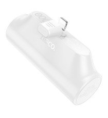 Power bank compatto Hoco J147 bianco con connettore lightning integrato 3000mAh 2A ricarica rapida, piccolo e tascabile 88gr Power bank compatto Hoco J147 bianco con connettore lightning integrato 3000mAh 2A ricarica rapida, piccolo e tascabile 88gr