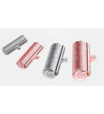 Power bank compatto Veger W0573 rosa glitterato con connettore type-c integrato 5000mAh PD QC3.0 2.4A 12W usb-c ricarica rapida Power bank compatto Veger W0573 rosa glitterato con connettore type-c integrato 5000mAh PD QC3.0 2.4A 12W usb-c ricarica rapida