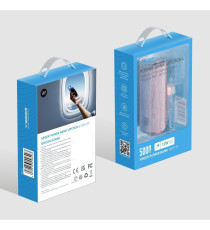 Power bank compatto Veger W0573 rosa glitterato con connettore type-c integrato 5000mAh PD QC3.0 2.4A 12W usb-c ricarica rapida Power bank compatto Veger W0573 rosa glitterato con connettore type-c integrato 5000mAh PD QC3.0 2.4A 12W usb-c ricarica rapida