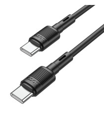 Cavo di ricarica da USB-C a type-c usb-c Hoco X83 nero 1mt PD60W 3A ricarica e trasferimento dati fast in pvc alta qualità! Cavo di ricarica da USB-C a type-c usb-c Hoco X83 nero 1mt PD60W 3A ricarica e trasferimento dati fast in pvc alta qualità!
