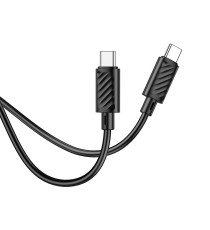 Cavo di ricarica da USB-C a type-c usb-c Hoco X88 nero 1mt PD60W 3A ricarica e trasferimento dati fast in pvc alta qualità! Cavo di ricarica da USB-C a type-c usb-c Hoco X88 nero 1mt PD60W 3A ricarica e trasferimento dati fast in pvc alta qualità!