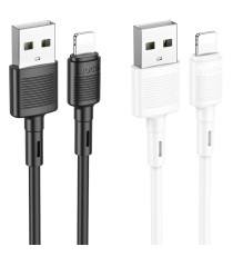 Cavo di ricarica da USB-A a lightning 8-pin Hoco X83 nero 1mt 2.4A ricarica e trasferimento dati fast in pvc alta qualità! Cavo di ricarica da USB-A a lightning 8-pin Hoco X83 nero 1mt 2.4A ricarica e trasferimento dati fast in pvc alta qualità!