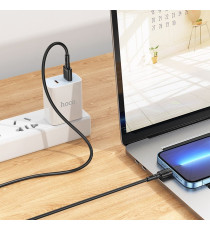 Cavo di ricarica da USB-A a lightning 8-pin Hoco X83 nero 1mt 2.4A ricarica e trasferimento dati fast in pvc alta qualità! Cavo di ricarica da USB-A a lightning 8-pin Hoco X83 nero 1mt 2.4A ricarica e trasferimento dati fast in pvc alta qualità!