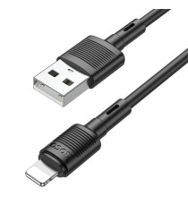 Cavo di ricarica da USB-A a lightning 8-pin Hoco X83 nero 1mt 2.4A ricarica e trasferimento dati fast in pvc alta qualità! Cavo di ricarica da USB-A a lightning 8-pin Hoco X83 nero 1mt 2.4A ricarica e trasferimento dati fast in pvc alta qualità!
