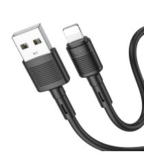 Cavo di ricarica da USB-A a lightning 8-pin Hoco X83 nero 1mt 2.4A ricarica e trasferimento dati fast in pvc alta qualità! Cavo di ricarica da USB-A a lightning 8-pin Hoco X83 nero 1mt 2.4A ricarica e trasferimento dati fast in pvc alta qualità!