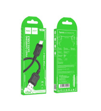 Cavo di ricarica da USB-A a type-c usb-c Hoco X94 nero 1mt 3A ricarica e trasferimento dati fast in robusta treccia in pvc! Cavo di ricarica da USB-A a type-c usb-c Hoco X94 nero 1mt 3A ricarica e trasferimento dati fast in robusta treccia in pvc!