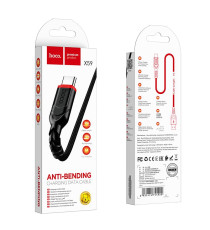 Cavo di ricarica da USB-A a type-c usb-c Hoco X59 nero 1mt 3A Quick Charge and Fast e trasferimento dati treccia in nylon Cavo di ricarica da USB-A a type-c usb-c Hoco X59 nero 1mt 3A Quick Charge and Fast e trasferimento dati treccia in nylon