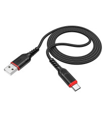 Cavo di ricarica da USB-A a type-c usb-c Hoco X59 nero 1mt 3A Quick Charge and Fast e trasferimento dati treccia in nylon Cavo di ricarica da USB-A a type-c usb-c Hoco X59 nero 1mt 3A Quick Charge and Fast e trasferimento dati treccia in nylon