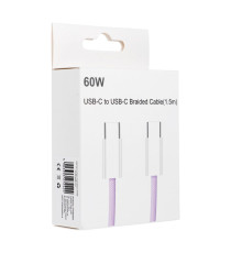 Cavo di ricarica da USB-C a type-c usb-c C263 viola 1,5mt PD QC3.0 3A 60W ricarica e dati supporta Power Delivery 60W Charge 3.0 Cavo di ricarica da USB-C a type-c usb-c C263 viola 1,5mt PD QC3.0 3A 60W ricarica e dati supporta Power Delivery 60W Charge 3.0