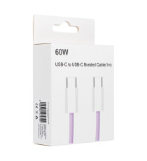 Cavo di ricarica da USB-C a type-c usb-c C263 viola 1mt PD QC3.0 3A 60W ricarica e dati supporta Power Delivery 60W Charge 3.0 Cavo di ricarica da USB-C a type-c usb-c C263 viola 1mt PD QC3.0 3A 60W ricarica e dati supporta Power Delivery 60W Charge 3.0