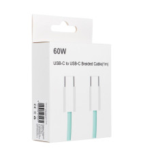 Cavo di ricarica da USB-C a type-c usb-c C263 verde 1mt PD QC3.0 3A 60W ricarica e dati supporta Power Delivery 60W Charge 3.0 Cavo di ricarica da USB-C a type-c usb-c C263 verde 1mt PD QC3.0 3A 60W ricarica e dati supporta Power Delivery 60W Charge 3.0