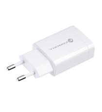 Caricabatterie da muro USB-A 2.4A Forcell F-Energy TC-1099 18W PD bianco caricatore Quick Charge 3.0 standard CE e LVD Caricabatterie da muro USB-A 2.4A Forcell F-Energy TC-1099 18W PD bianco caricatore Quick Charge 3.0 standard CE e LVD