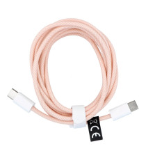 Cavo di ricarica da USB-C a type-c usb-c C263 rosa 2mt PD QC3.0 3A 60W ricarica e dati supporta Power Delivery 60W Charge 3.0 Cavo di ricarica da USB-C a type-c usb-c C263 rosa 2mt PD QC3.0 3A 60W ricarica e dati supporta Power Delivery 60W Charge 3.0