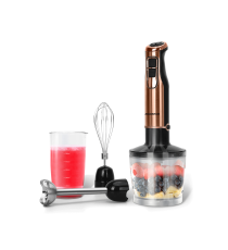 Set frullatore a immersione Aigostar 1000W,500ml/600ml,Sistema tritaghiaccio,elementi separabili,Interruttore a pressione Set frullatore a immersione Aigostar 1000W,500ml/600ml,Sistema tritaghiaccio,elementi separabili,Interruttore a pressione