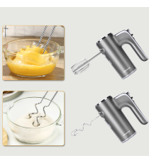 Sbattitore Aigostar 400W,5 velocità + tasto turbo,due set di fruste, mixer misura L190xW150xH83mm,tasto rilascio fruste Sbattitore Aigostar 400W,5 velocità + tasto turbo,due set di fruste, mixer misura L190xW150xH83mm,tasto rilascio fruste