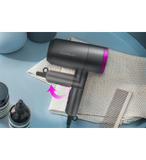 ASCIUGACAPELLI AGLI IONI NERO/ROSA 2400W - PHON 2 VELOCITA' - 3 REGOLAZIONI DI CALORE L249*W99*H286mm CERTIFICATO ASCIUGACAPELLI AGLI IONI NERO/ROSA 2400W - PHON 2 VELOCITA' - 3 REGOLAZIONI DI CALORE L249*W99*H286mm CERTIFICATO