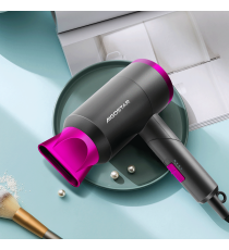 Asciugacapelli da viaggio Aigostar 1800W rosa/grigio,phon 2 velocita e 3 regolazioni di temperatura L190xW72xH235mm Asciugacapelli da viaggio Aigostar 1800W rosa/grigio,phon 2 velocita e 3 regolazioni di temperatura L190xW72xH235mm