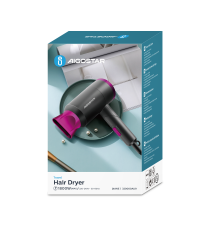 Asciugacapelli da viaggio Aigostar 1800W rosa/grigio,phon 2 velocita e 3 regolazioni di temperatura L190xW72xH235mm Asciugacapelli da viaggio Aigostar 1800W rosa/grigio,phon 2 velocita e 3 regolazioni di temperatura L190xW72xH235mm