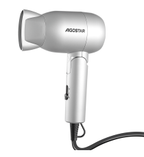Asciugacapelli da viaggio Aigostar 1500W grigio,phon 2 velocità L139.1xW72xH220.5m, compatto con manico pieghevole Asciugacapelli da viaggio Aigostar 1500W grigio,phon 2 velocità L139.1xW72xH220.5m, compatto con manico pieghevole