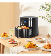 Friggitrice ad aria Aigostar 7 litri 1900W,smart wifi, touch screen led, cestello estraibile, misura L416xW318xH346mm Friggitrice ad aria Aigostar 7 litri 1900W,smart wifi, touch screen led, cestello estraibile, misura L416xW318xH346mm