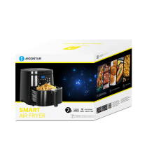 Friggitrice ad aria Aigostar 7 litri 1900W,smart wifi, touch screen led, cestello estraibile, misura L416xW318xH346mm Friggitrice ad aria Aigostar 7 litri 1900W,smart wifi, touch screen led, cestello estraibile, misura L416xW318xH346mm
