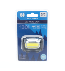 Torcia lampada da testa led frontale Aigostar 1.2w 130 lumen 6500k luce fredda L60xW43xH34mm fino a 30mt a batteria 3 AAA Torcia lampada da testa led frontale Aigostar 1.2w 130 lumen 6500k luce fredda L60xW43xH34mm fino a 30mt a batteria 3 AAA
