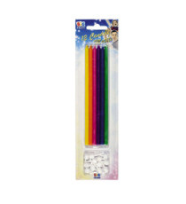 Candeline matite - 15 cm - colori assortiti - Big Party - conf.12 pezzi Candeline matite - 15 cm - colori assortiti - Big Party - conf.12 pezzi