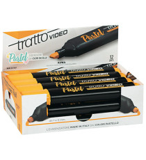 Evidenziatore Tratto Video pastel  - punta a scalpello - tratto da 1,0mm-5,0mm - arancione mandarino - Tratto Evidenziatore Tratto Video pastel  - punta a scalpello - tratto da 1,0mm-5,0mm - arancione mandarino - Tratto