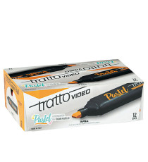 Evidenziatore Tratto Video pastel  - punta a scalpello - tratto da 1,0mm-5,0mm - arancione mandarino - Tratto Evidenziatore Tratto Video pastel  - punta a scalpello - tratto da 1,0mm-5,0mm - arancione mandarino - Tratto