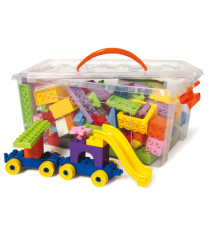 Mattoncini e accessori Midi da costruzione - in ABS - colori assortiti - CWR - bauletto da 188 pezzi