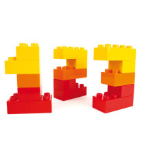 Mattoncini e accessori Midi da costruzione - in ABS - colori assortiti - CWR - bauletto da 188 pezzi