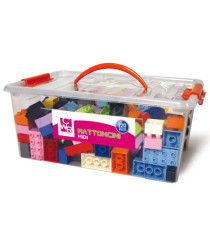 Mattoncini Midi da costruzione - in ABS - colori assortiti - CWR - bauletto da 220 pezzi Mattoncini Midi da costruzione - in ABS - colori assortiti - CWR - bauletto da 220 pezzi