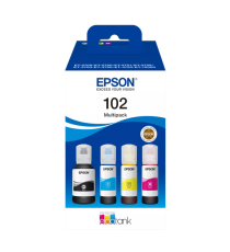 Multipack Epson 102BK-C-M-Y C13T03R640 inchiostro originale per Epson ET-2700,2750,2751,2756,3700,3750,4750 T102 capacità 337ml Multipack Epson 102BK-C-M-Y C13T03R640 inchiostro originale per Epson ET-2700,2750,2751,2756,3700,3750,4750 T102 capacità 337ml