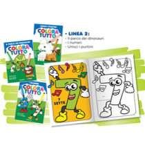 Album da colorare - Dinosauri e Numeri - 24 facciate - Blasetti - conf. 6 pezzi