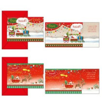 Biglietto auguri Babbo Natale - verticale - fantasie assortite - Kartos Biglietto auguri Babbo Natale - verticale - fantasie assortite - Kartos