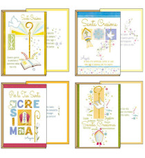 Biglietto auguri Cresima - 4 soggetti assortiti - Kartos Biglietto auguri Cresima - 4 soggetti assortiti - Kartos