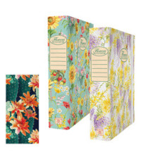 Cartella progetti Nature Flowers - 26x34cm - dorso 7cm - con elastico - Pigna