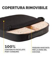 Cuscino Breyta Comfort - 6 x 43 x 43 cm - in tessuto - nero - Fellowes