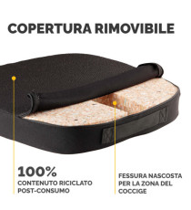 Cuscino Breyta Comfort - 6 x 43 x 43 cm - in tessuto - nero - Fellowes